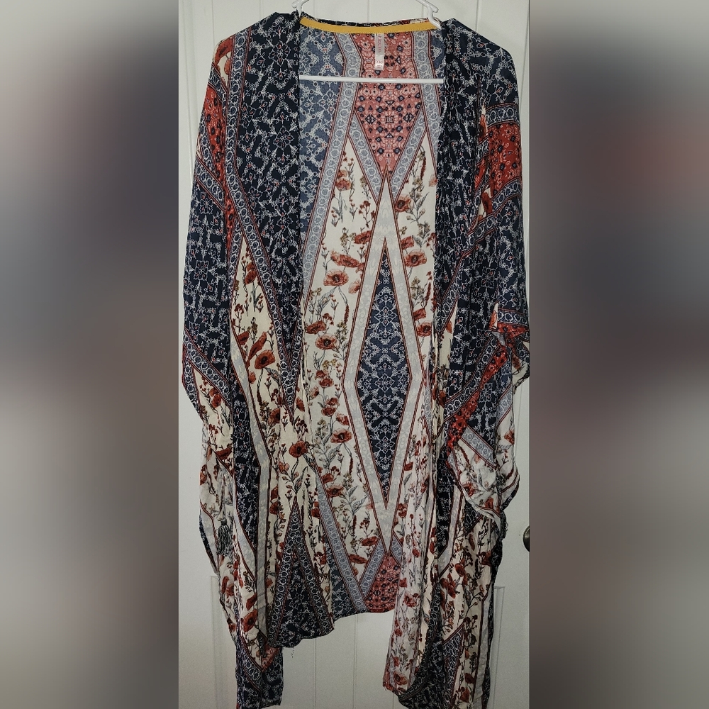 Xhilaration Bohemian Multicolor Kimono Cardigan XS/S - Picture 5 of 5